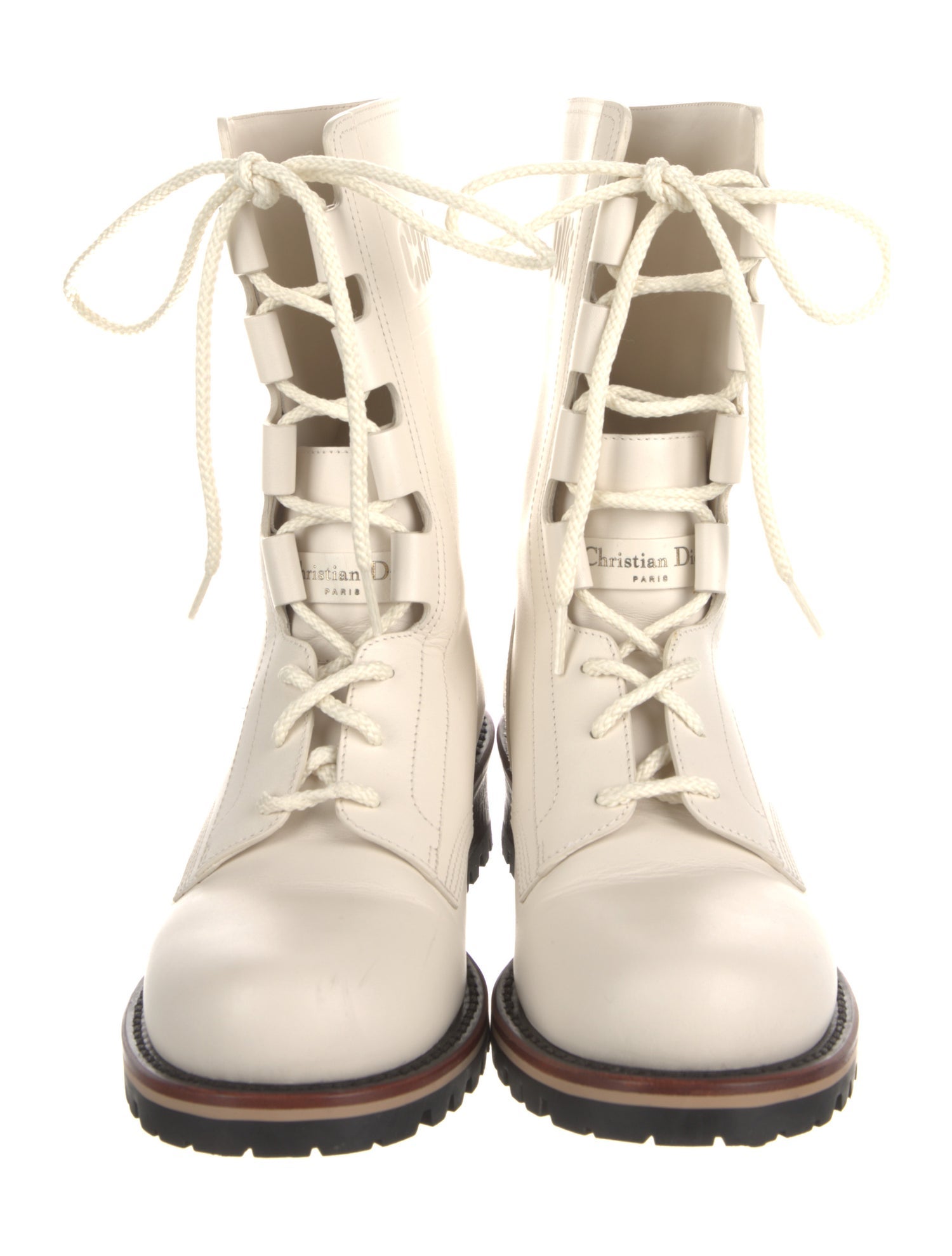 Christian Dior Leather Combat Boots